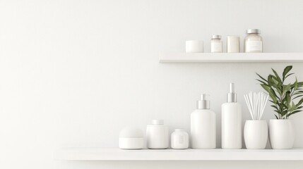 Poster - White shelf design for health purposes on a white background