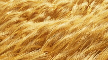 Poster - Straw texture close up Yellow wheat spikelets
