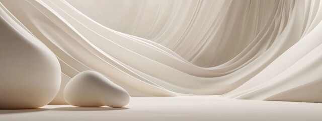 Aufkleber - Elegant minimalist abstract backdrop 3D illustration 3D rendering