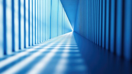 Poster - Vibrant blue striped backdrop featuring a selective focus effect