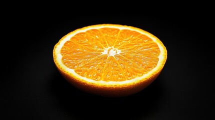 Isolated orange shape on a black background