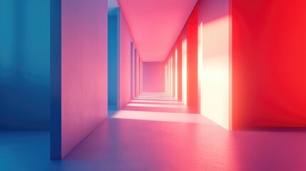Aufkleber - Abstract minimalist background featuring 3D illustration and rendering