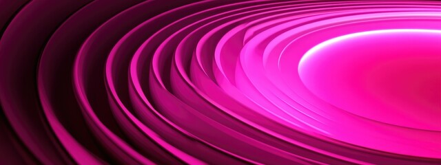 Fototapete - Bright Pink 3D Abstract Circular Background