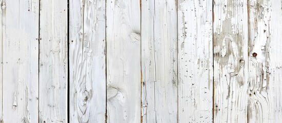 Aufkleber - Background features white wooden boards displaying texture suitable as a copy space image