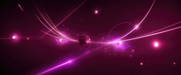 Wall Mural - Maroon energy and particles moving with organic motion futuristic technology background