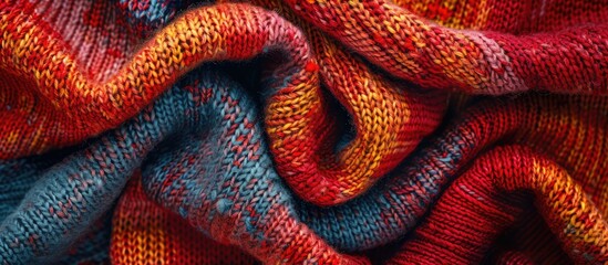Aufkleber - Close up of an abstract knitted jersey fabric ideal for use as a background in images with ample copy space image