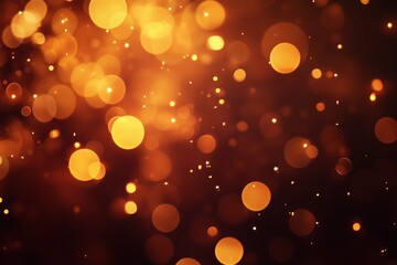 Poster - warm golden bokeh lights create a magical atmosphere during a festive evening celebration