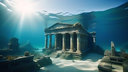 mythical atlantis unearthed revealing ruins sunken city showcasing advanced civilization majestic ar