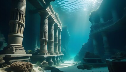 mythical atlantis unearthed revealing ruins sunken city showcasing advanced civilization majestic ar