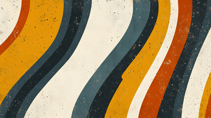 Wall Mural - Abstract Retro Wavy Stripes Background Texture