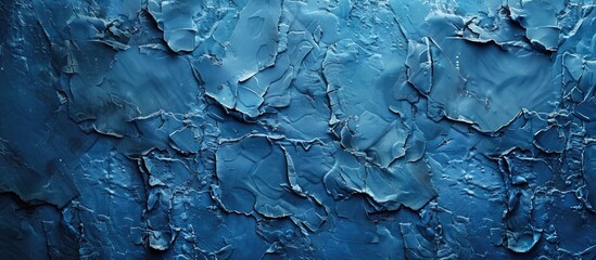 Leinwandbilder - Decorative blue plaster texture with vignette for a grunge background ideal for showcasing designs with copy space image