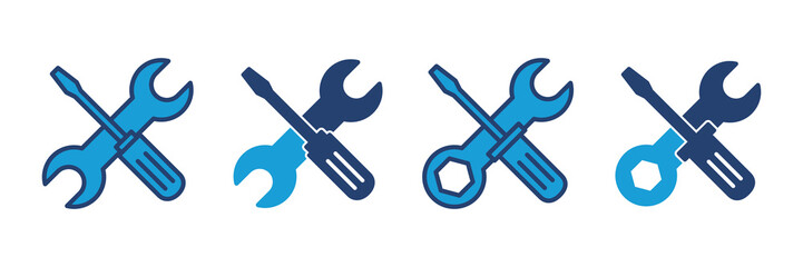 Wall Mural - Repair tools icon vector. tool icon vector. setting icon vector. Wrench and screwdriver. support, Service