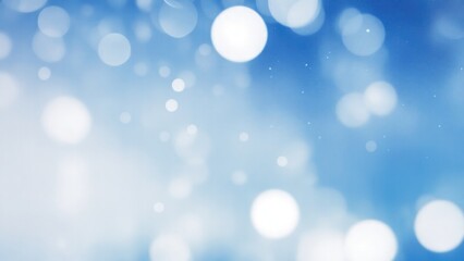 Wall Mural - Blue silver and white abstract blur bokeh background