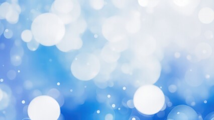 Wall Mural - Blue silver and white abstract blur bokeh background