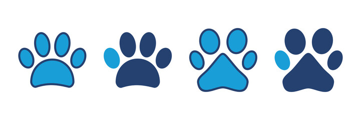 Wall Mural - Paw icon vector. paw print icon vector. dog or cat paw