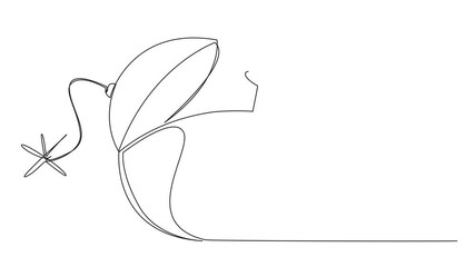 Poster - self drawing animation of continuous one line drawing arab businessman emerges from bomb with burnin