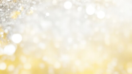 Wall Mural - Yellow silver and white abstract blur bokeh background