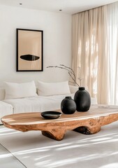 Poster - With poster frames and a Japanese-style interior design, this modern living room looks great.