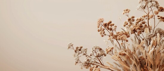 Poster - Dried plants arranged in a bouquet with room for a copy space image