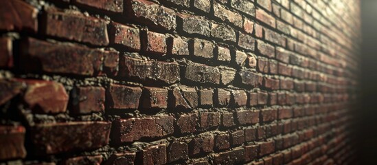 Leinwandbilder - Ideal for cover pages a brick wall background with ample copy space image