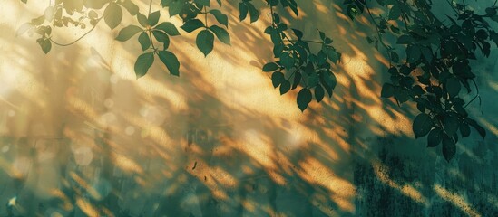 Leinwandbilder - Various textured backgrounds with tree shadow silhouettes under bright sunshine perfect for copy space image