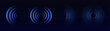 © roman11998866 - Wifi wave light effect. Radar sensor, beep technology, digital sign.Transparent neon circle symbol. wireless internet connection. Radar or sonar with wireless technology emitting a light effect