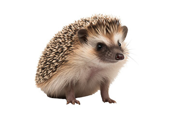 Wall Mural - close-up of a hedgehog with a transparent background, perfect for web design and graphic projects