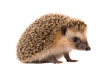 Wall Mural - close-up of a hedgehog with a transparent background, perfect for web design and graphic projects