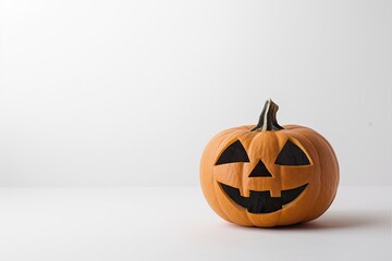 Pumpkin on a white background, Halloween idea