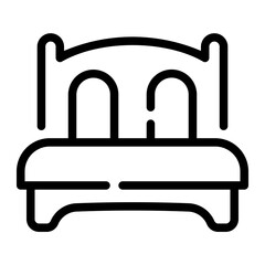 Canvas Print - single bed Line Icon