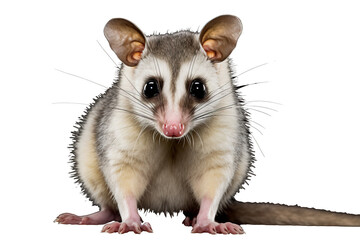 Wall Mural - high-quality opossum isolated on transparent background for wildlife illustration, animal behavior s