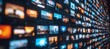 © Ilja - Digital Wall Displaying a Network of Videos and Images. Social Media and Online Content Sharing.