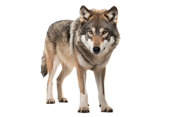 Sticker - Fierce red wolf isolated on transparent background for wildlife illustrations, nature-themed designs, and animal graphics featuring majestic canine predators in high-quality PNG format