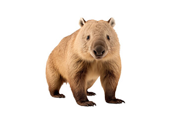 Wall Mural - high-resolution common wombat isolated on transparent background for wildlife conservation projects,