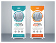 © RupuGraphic - Corporate Roll Up Banner template design. Modern roll up vector layout design. Display.