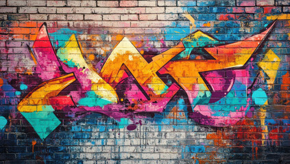 Sticker - Colorful Graffiti Wall.