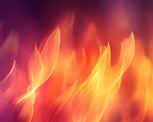 Canvas Print - blurred fire flames background