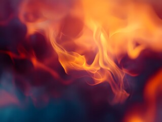 Poster - blurred fire flames background