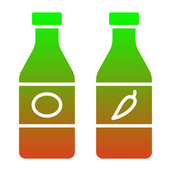 Canvas Print - Sauce Bottle Icon