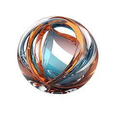 Poster - Abstract glass shape, 3d render