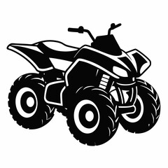 Poster - Quad bike Black silhouette