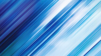 Poster - Intersecting diagonal stripes in various shades of blue, creating a dynamic and refreshing abstract background.