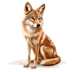 Wall Mural - vector graphic of a cute coyote
