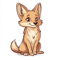 Wall Mural - vector graphic of a cute coyote