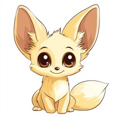 Wall Mural - vector graphic of a cute fennec fox