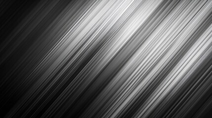 Poster - Monochrome abstract background with fine diagonal stripes in varying shades of grey, offering a minimalist and elegant feel.