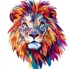 Wall Mural - vector graphic of a lion