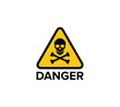 © SHIHAB - Triangle danger logo sign on white background, Vector illustration.
