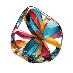 Wall Mural - Abstract glass shape, 3d render