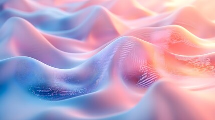 Wall Mural - Abstract Pink & Blue Wavy Texture Background